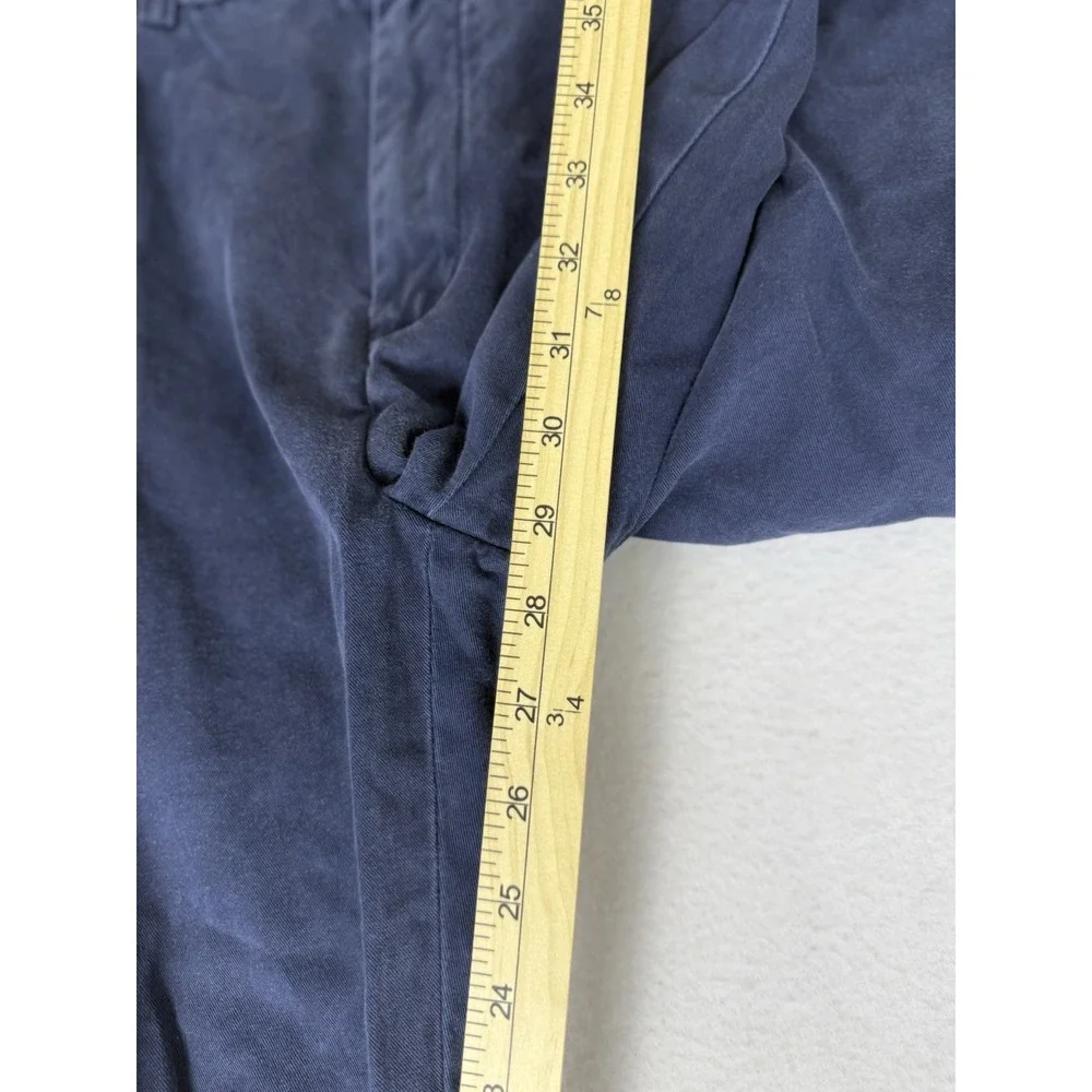Polo Ralph Lauren Pants Mens 32x30‎ Blue Ethan Cotton Chino Pleated Casual